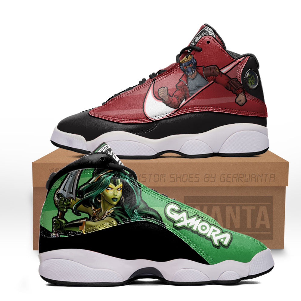 Gamora vs Starlord J13s Sneakers Super Heroes Custom Shoes Grabiiva