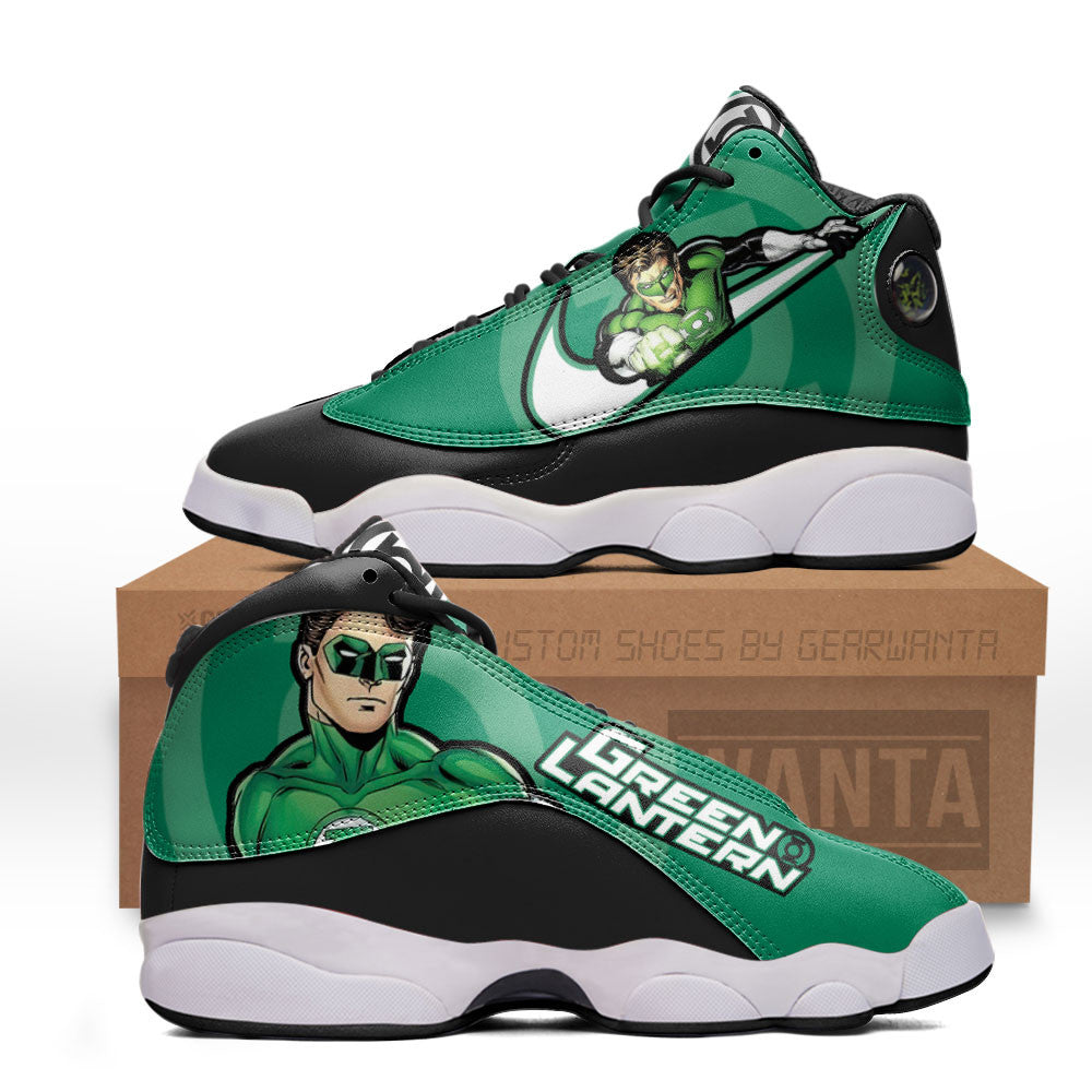 Green Lantern J13s Sneakers Super Heroes Custom Shoes Grabiiva