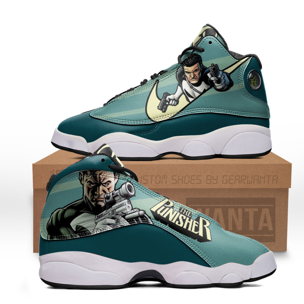 The Punisher J13s Sneakers Super Heroes Custom Shoes Grabiiva